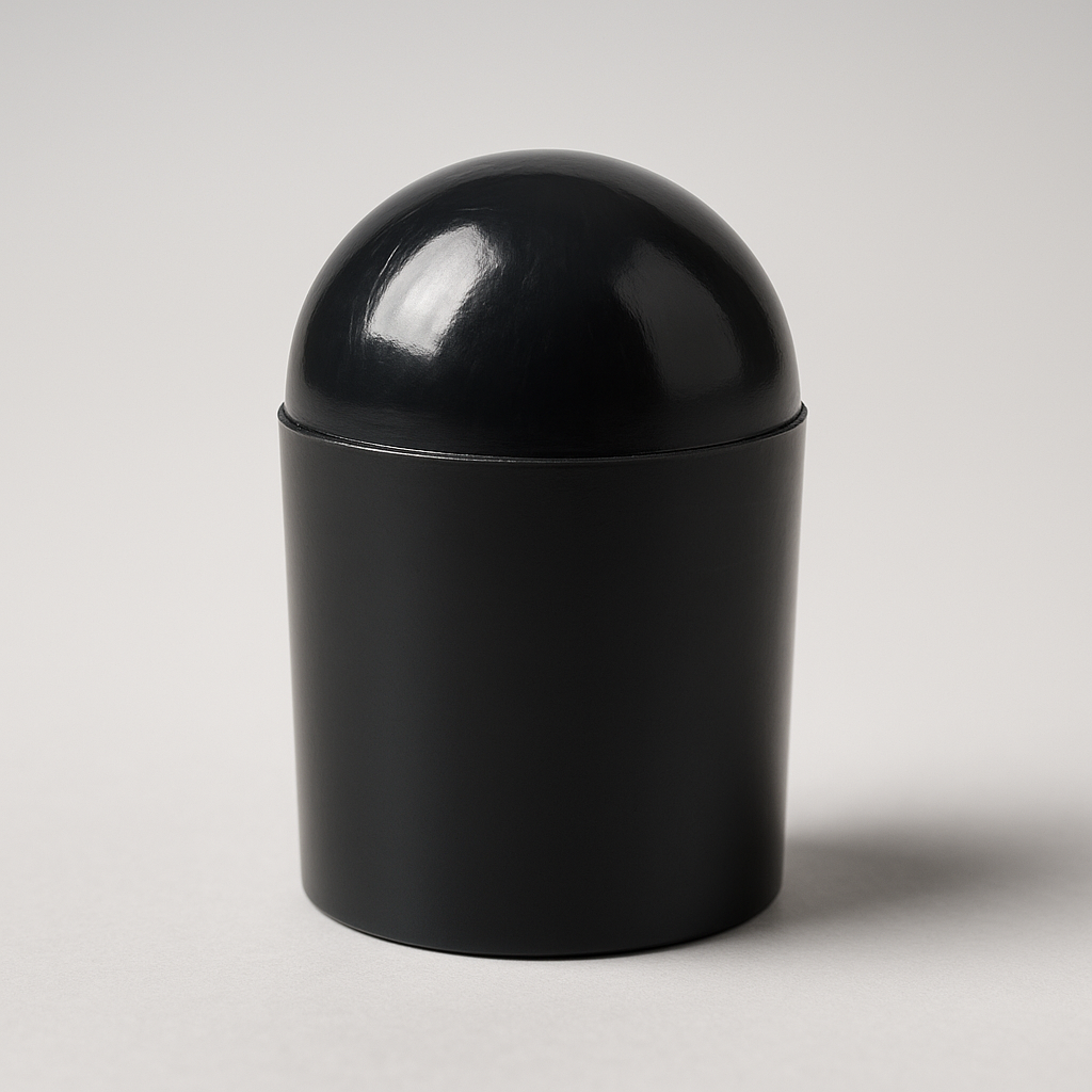 Heavy Duty Domed Round Black External Chair Tips