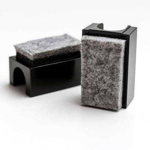Black Felt Sled Chair Clip-on Glides - Protect Floors & Reduce Noise
