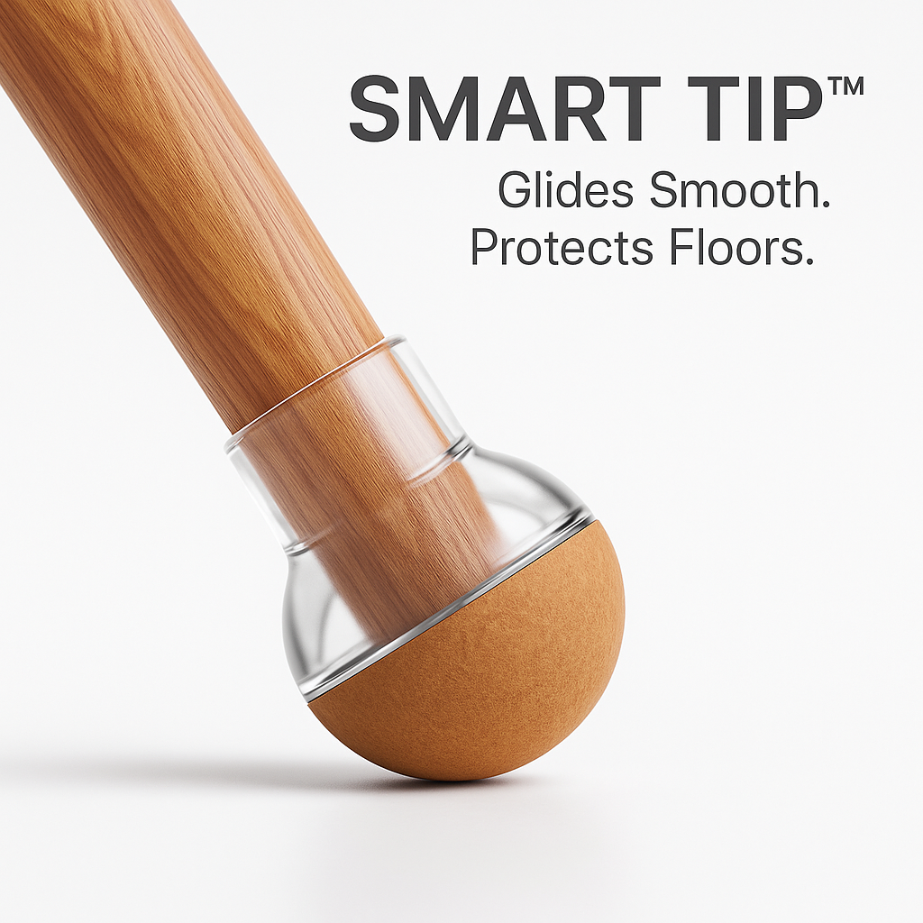 Smart Tip Felt Chair Feet by Table Feet® provide silent, scratch-free movement for chairs on wooden, laminate, vinyl and tile floors. The transparent silicone sleeve stretches to fit securely, while the felt base reduces noise and prevents damage.
Ideal for hospitality, restaurants, cafés, schools, aged care, and home use.