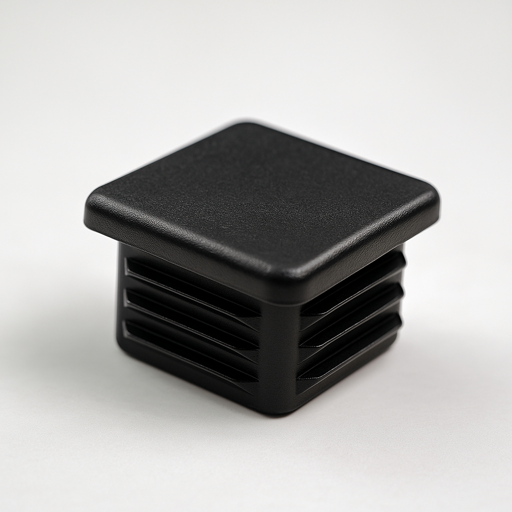 Square Black Flat Internal Chair Tip