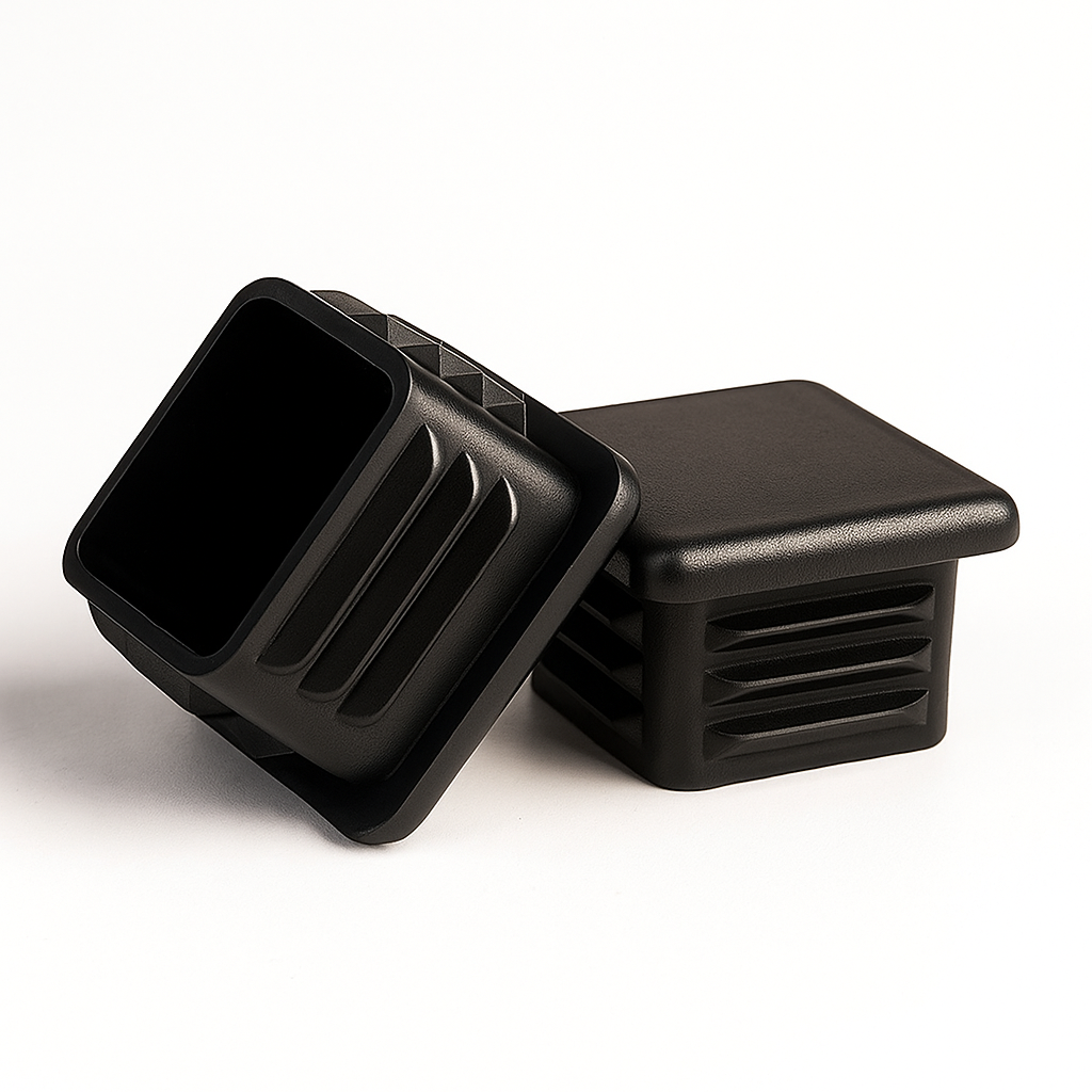 Square Black Flat Internal Chair Tip
