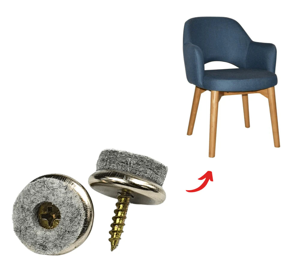 Felt Screw in Chair Tip Glides
