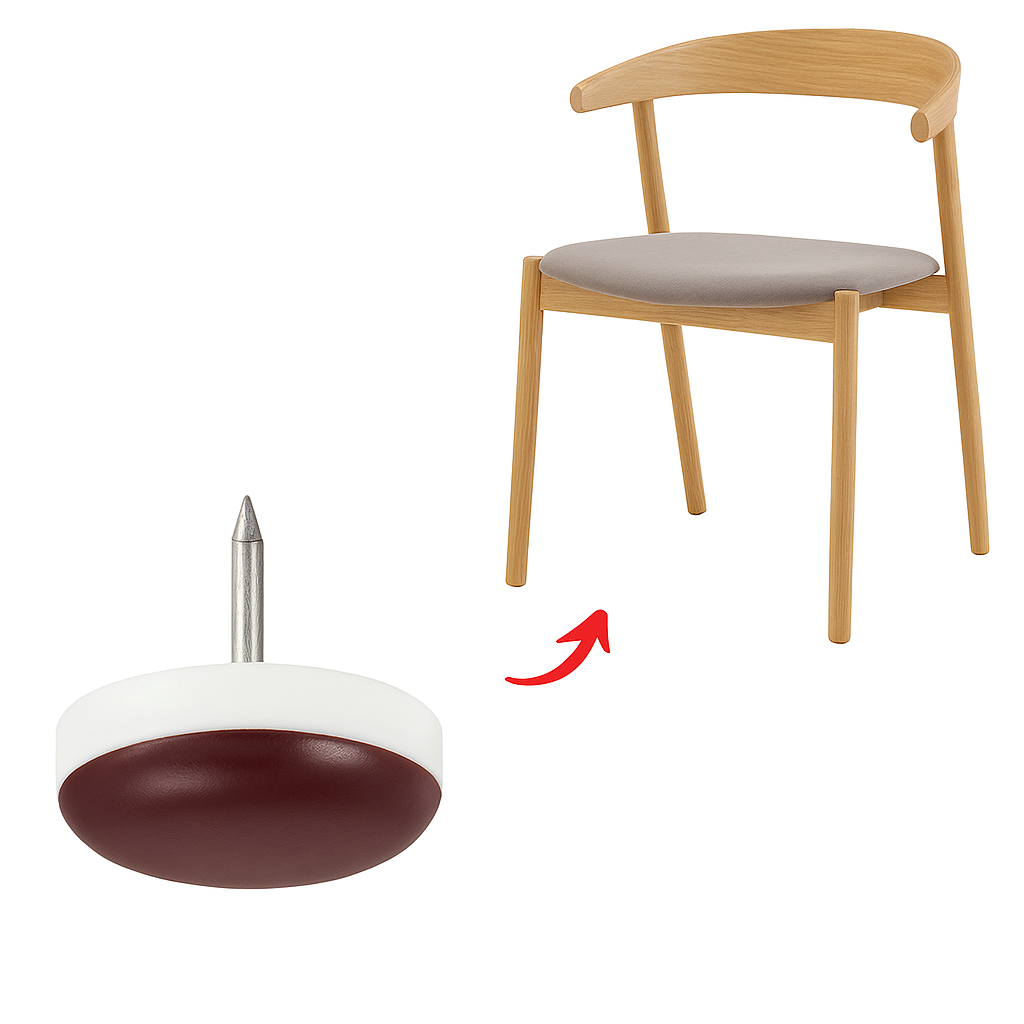 Tack-in Glides on Carpet - 19mm